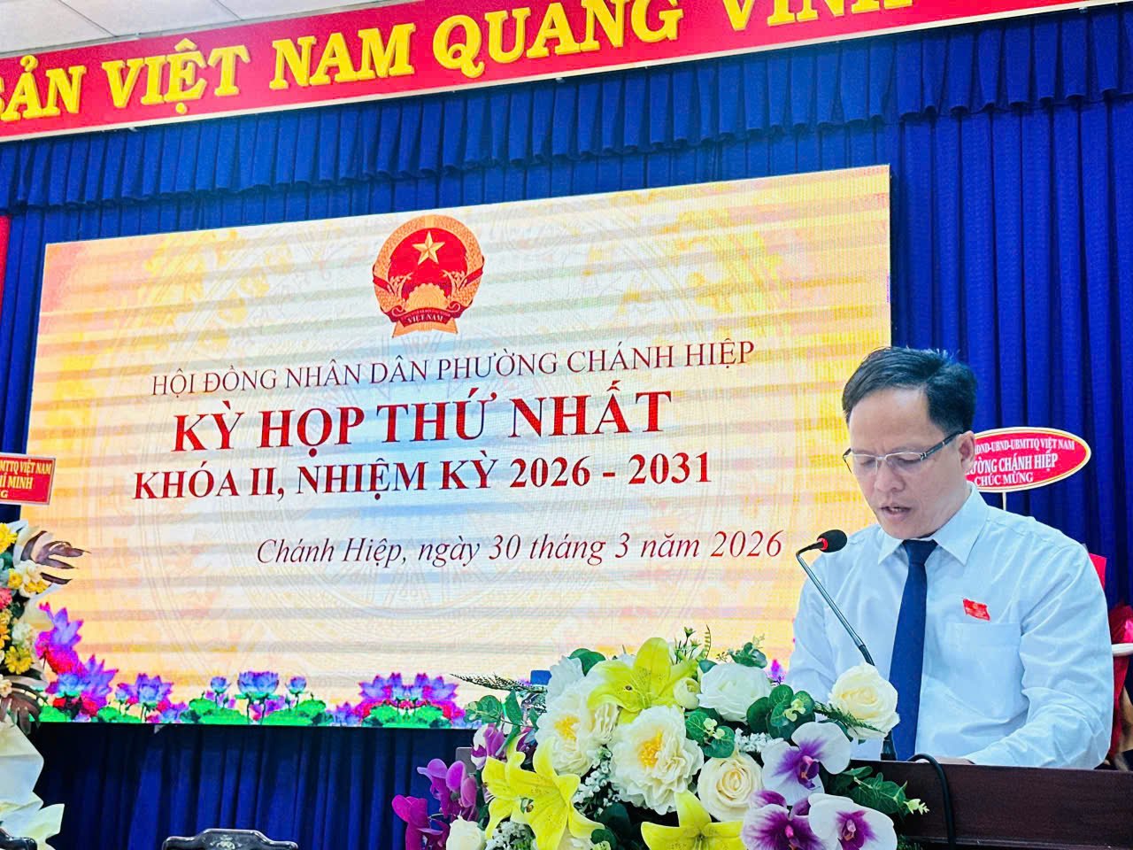 PHƯỜNG CHÁNH HIỆP TỔ CHỨC KỲ HỌP THỨ NHẤT HỘI ĐỒNG NHÂN DÂN PHƯỜNG KHÓA II, NHIỆM KỲ 2026 - 2031