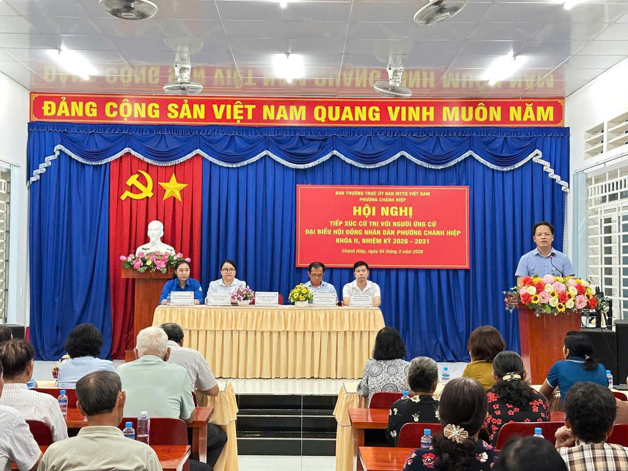 HỘI NGHỊ TIẾP XÚC CỬ TRI VỚI NGƯỜI ỨNG CỬ ĐẠI BIỂU HĐND PHƯỜNG CHÁNH HIỆP KHÓA II, NHIỆM KỲ 2026 - 2031