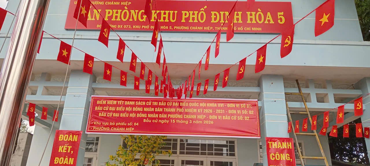 PHƯỜNG CHÁNH HIỆP ĐẨY MẠNH CÔNG TÁC TUYÊN TRUYỀN BẦU CỬ ĐẠI BIỂU QUỐC HỘI KHÓA XVI VÀ ĐẠI BIỂU HĐND CÁC CẤP NHIỆM KỲ 2026 - 2031