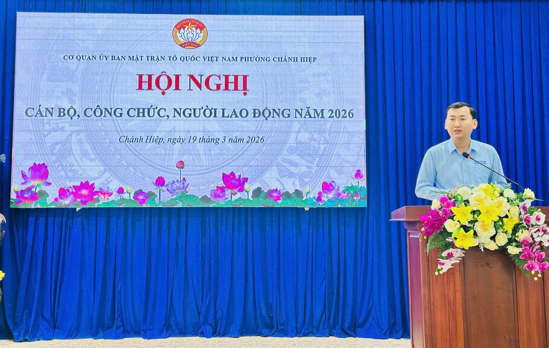 CƠ QUAN ỦY BAN MTTQ VIỆT NAM PHƯỜNG CHÁNH HIỆP TỔ CHỨC HỘI NGHỊ CÁN BỘ, CÔNG CHỨC, NGƯỜI LAO ĐỘNG NĂM 2026