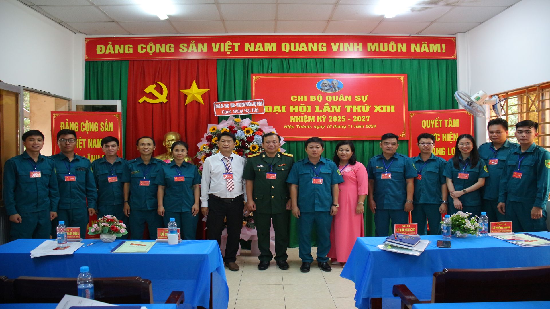 Chi bộ Quân sự trực thuộc Đảng bộ phường Hiệp Thành tổ chức thành công Đại hội lần thứ XIII, nhiệm kỳ 2025 - 2027