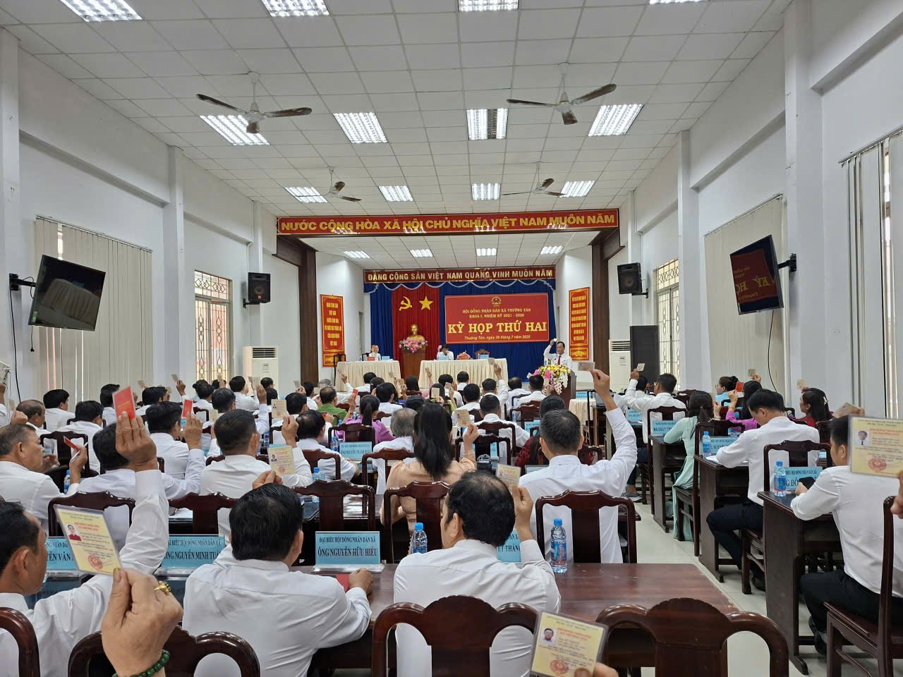 xã Thường Tân tổ chức Kỳ Họp HĐND thứ hai nhiệm kỳ 2021 - 2026