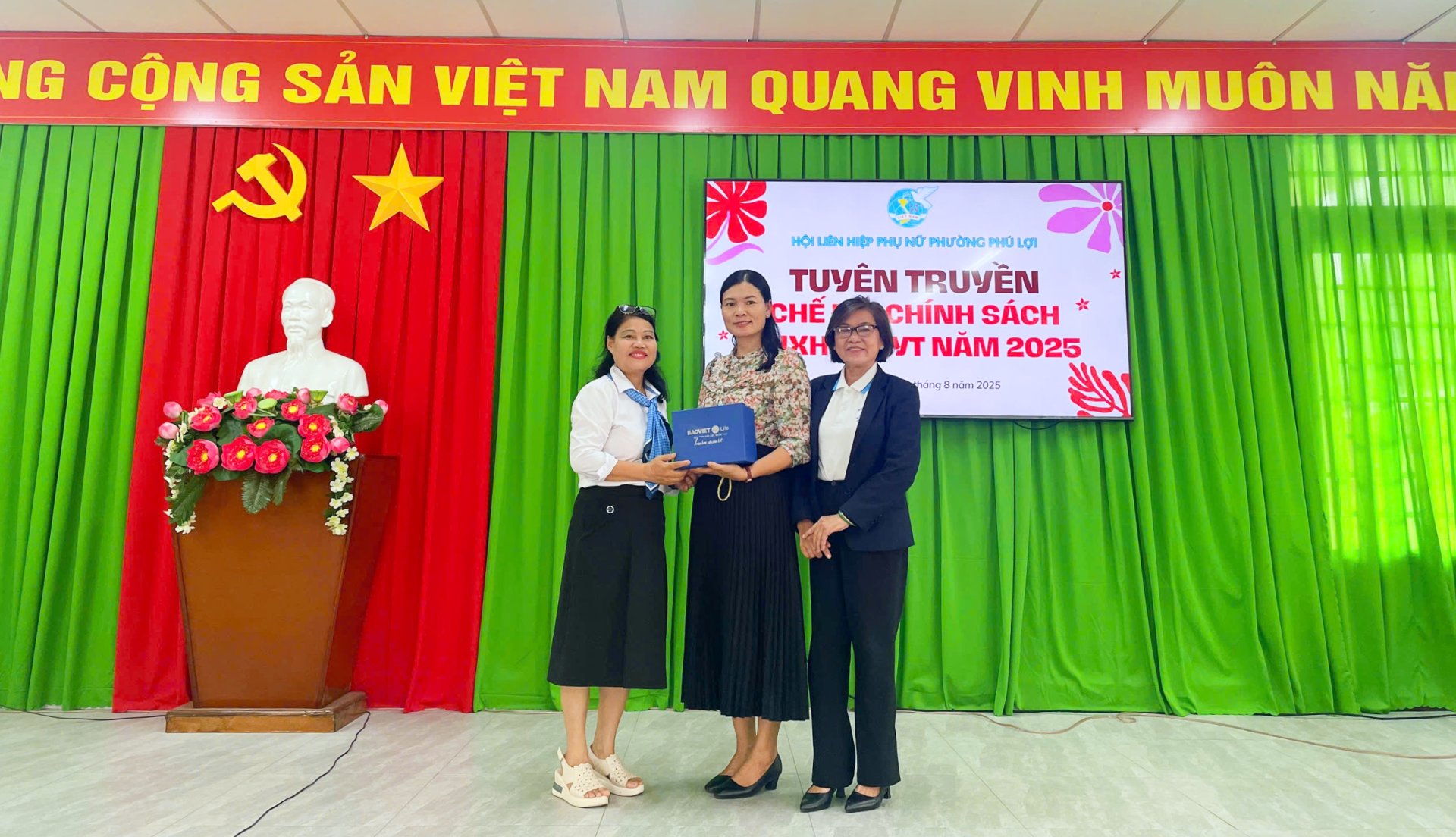 HỘI LIÊN HIỆP PHỤ NỮ PHƯỜNG PHÚ LỢI TỔ CHỨC TUYÊN TRUYỀN CHẾ ĐỘ, CHÍNH SÁCH BHXH - BHYT CHO CÁN BỘ HỘI