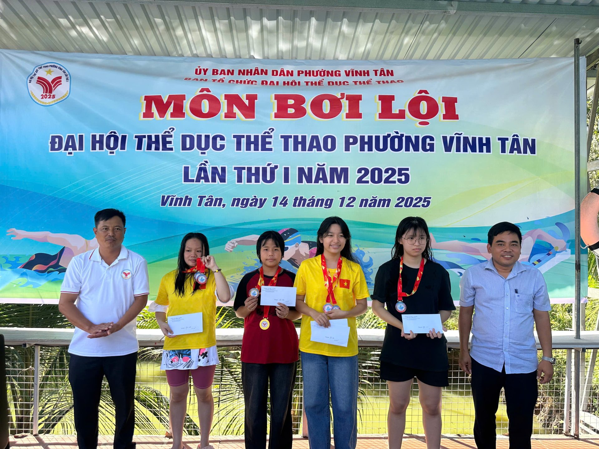 PHƯỜNG VĨNH TÂN TỔ CHỨC GIẢI BƠI LỘI ĐẠI HỘI TDTT LẦN THỨ I- NĂM 2025