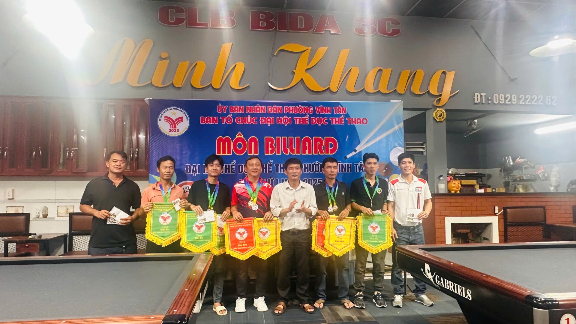 Phường Vĩnh Tân tổ chức thành công giải Billiards trong khuôn khổ Đại hội Thể dục Thể thao phường lần I năm 2025