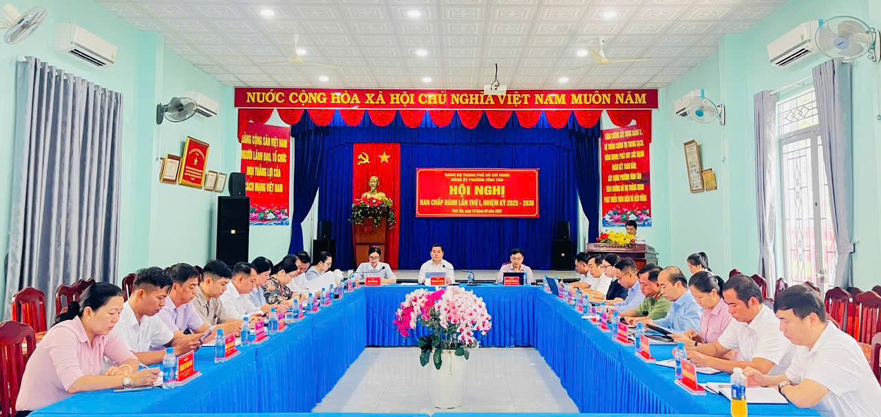 Đảng ủy phường Vĩnh Tân tổ chức Hội nghị Ban chấp hành lần thứ I, nhiệm kỳ 2025-2030