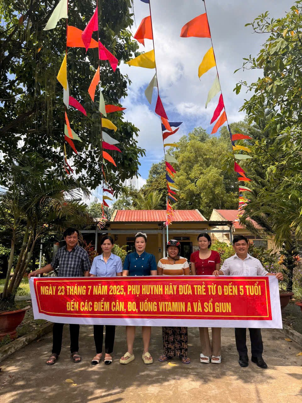 Trạm Y tế phường Vĩnh Tân tổng cân, đo trẻ em  từ 0 đến 5 tuổi, uống bổ sung  Vitamin A liều cao và sổ giun năm 2025