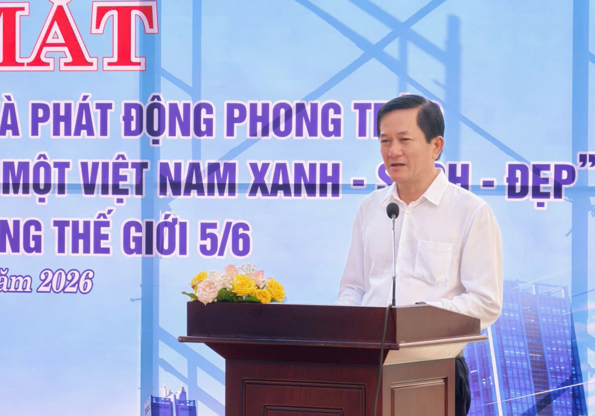 Có thể là hình ảnh về văn bản cho biết 'IAT À PHÁT ĐỘNG PHONG TI MỘT VIỆT NAM XANH- NG THẾ GIỚI 5/6 ăm 2026 4 4-ĐẸP ĐẸP'