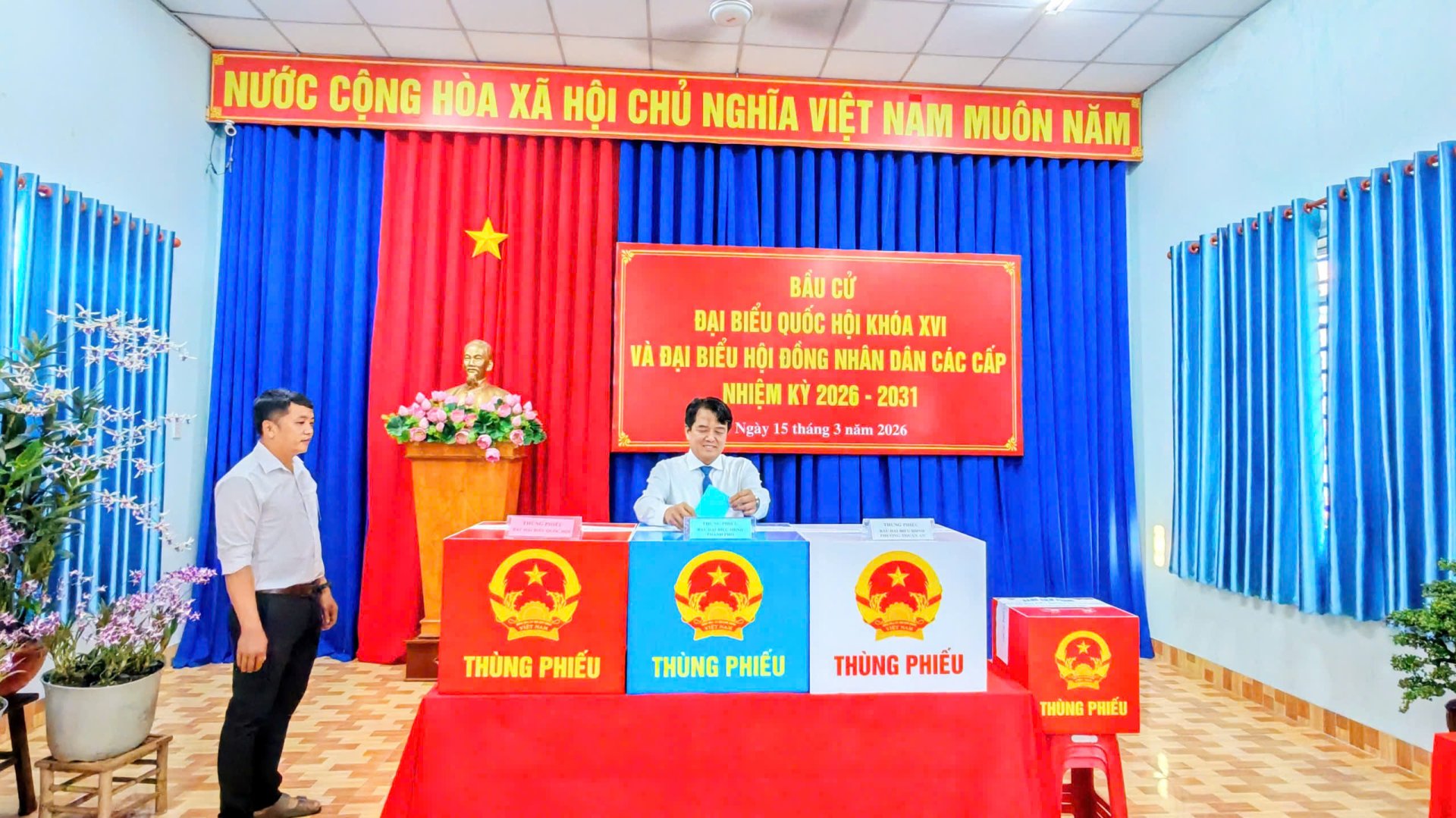 PHƯỜNG THUẬN AN: 26 KHU VỰC BỎ PHIẾU BẦU CỬ LONG TRỌNG TỔ CHỨC LỄ KHAI MẠC NGÀY BẦU CỬ ĐẠI BIỂU QUỐC HỘI KHÓA XVI VÀ ĐẠI BIỂU HĐND CÁC CẤP NHIỆM KỲ 2026-2031