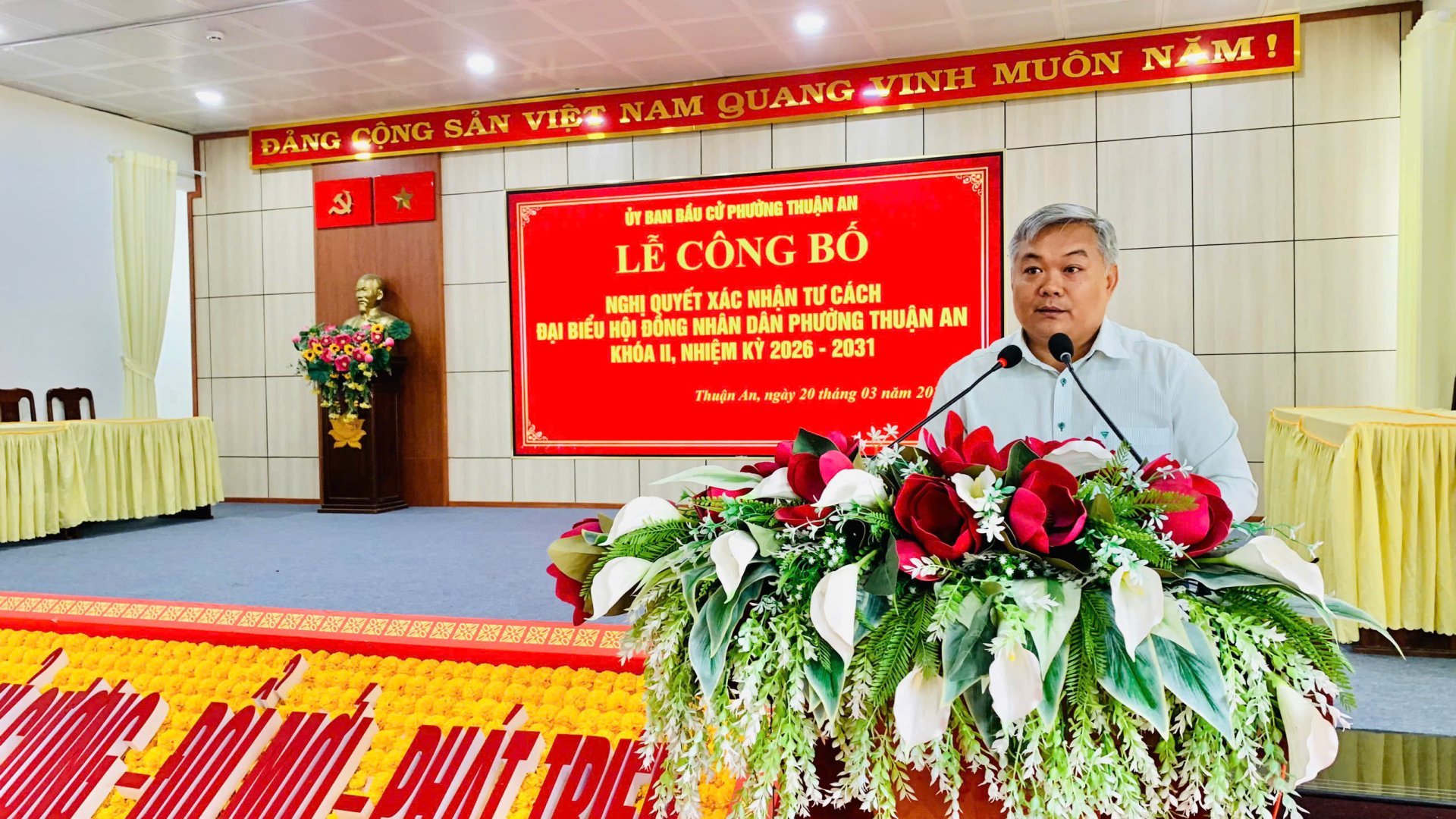 CÔNG BỐ DANH SÁCH NHỮNG NGƯỜI TRÚNG CỬ ĐẠI BIỂU HĐND PHƯỜNG THUẬN AN, KHÓA II, NHIỆM KỲ 2026-2031