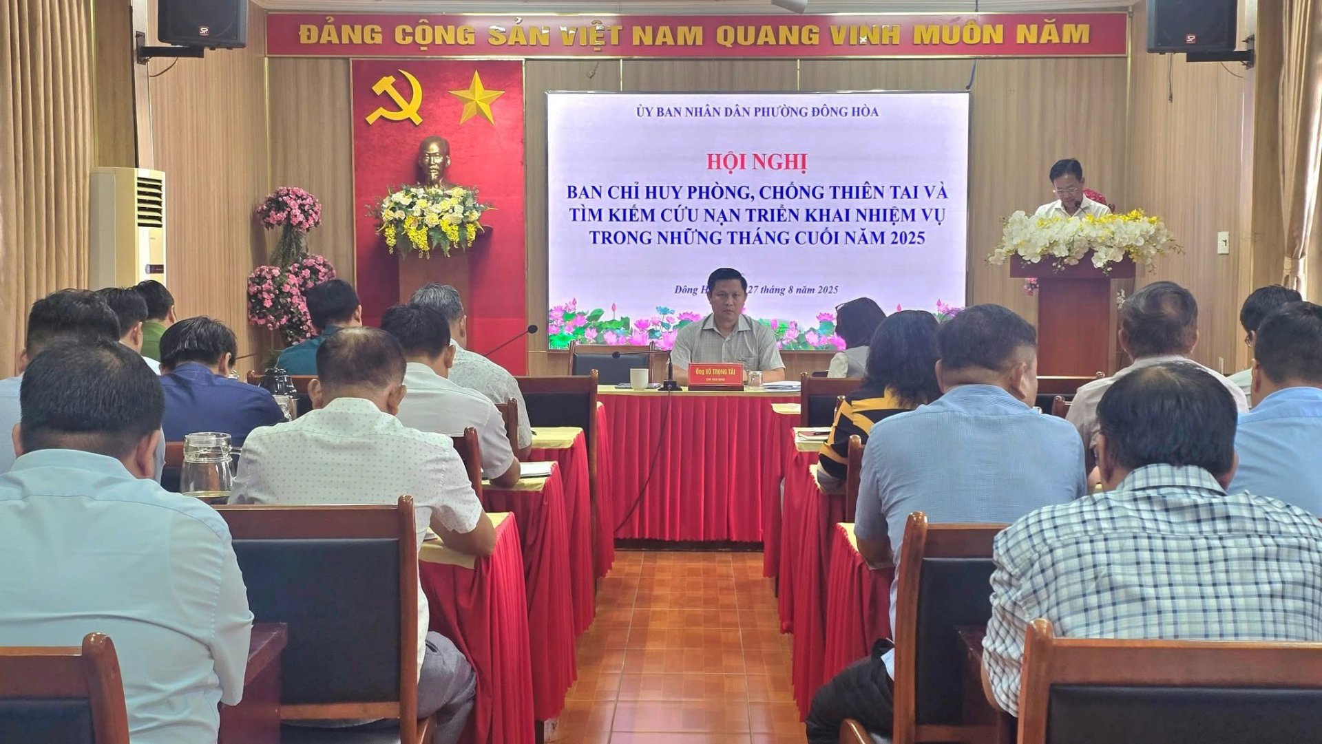 UBND phường Đông Hòa tổ chức Hội nghị Ban Chỉ huy Phòng chống thiên tai và Tìm kiếm cứu nạn