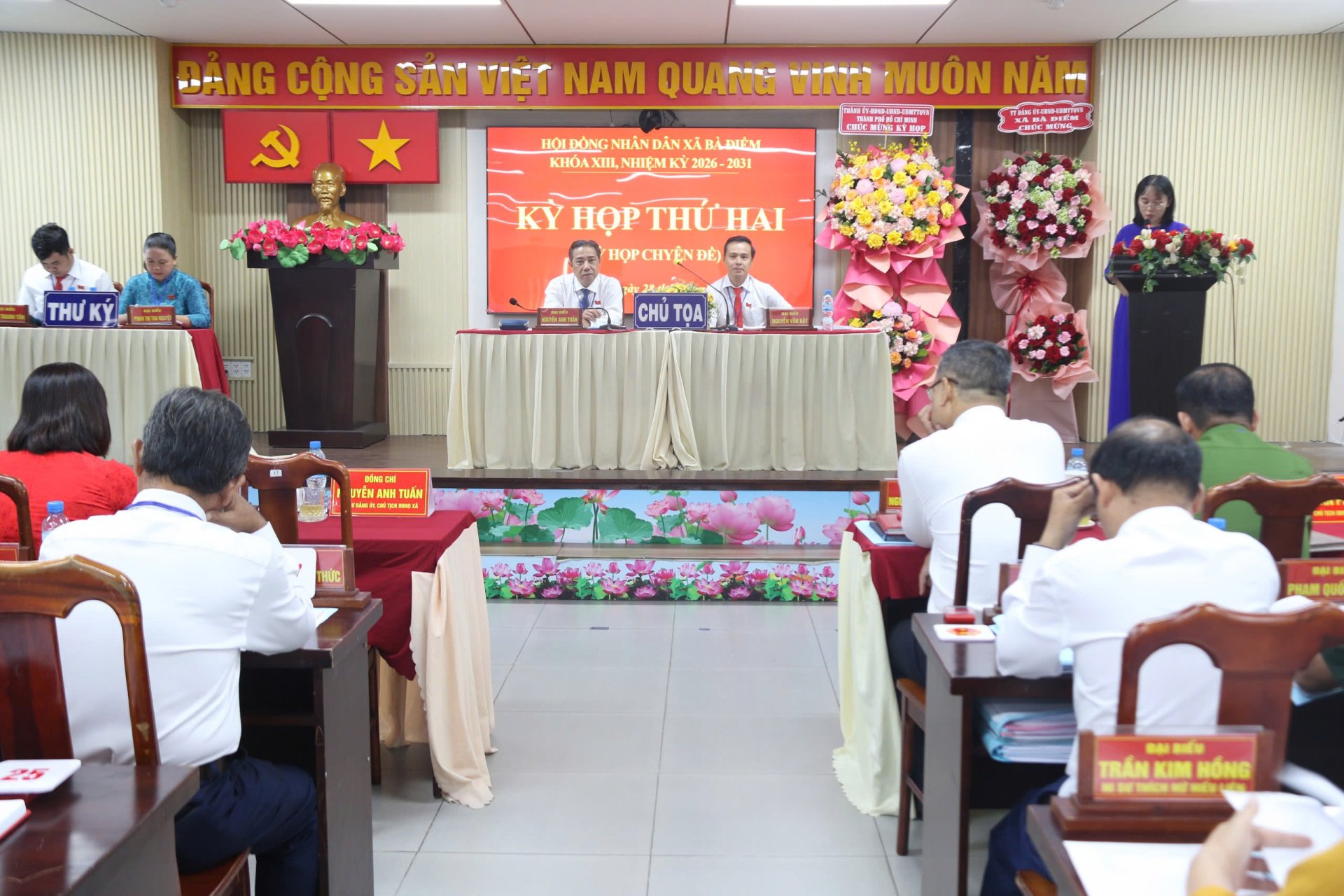 HĐND XÃ BÀ ĐIỂM KHÓA XIII, NHIỆM KỲ 2026 - 2031 TỔ CHỨC KỲ HỌP THỨ HAI