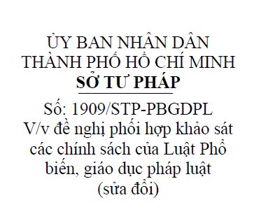KHẢO SÁT CÁC CHÍNH SÁCH CỦA LUẬT PHỔ BIẾN, GIÁO DỤC PHÁP LUẬT