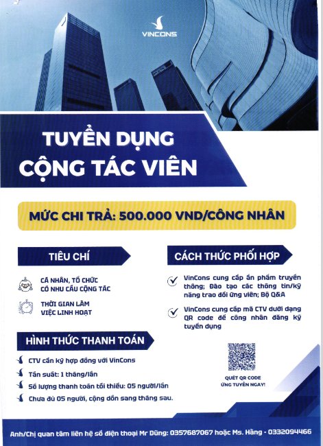 TUYỂN DỤNG CỘNG TÁC VIÊN