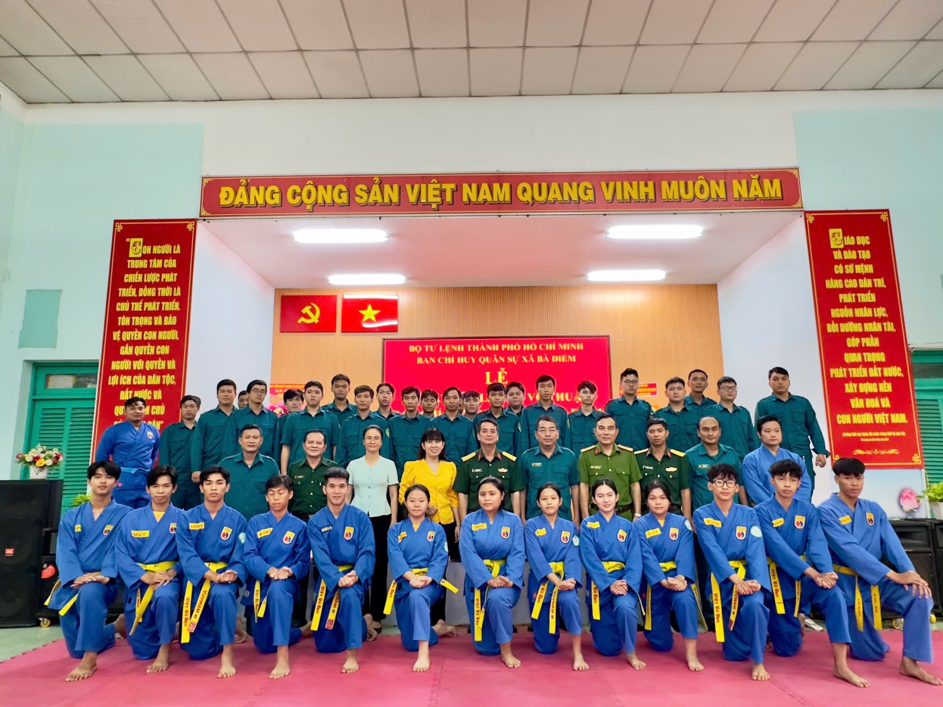 Lễ ra mắt Câu lạc bộ Võ thuật Vovinam Ban Chỉ huy Quân sự xã Bà Điểm
