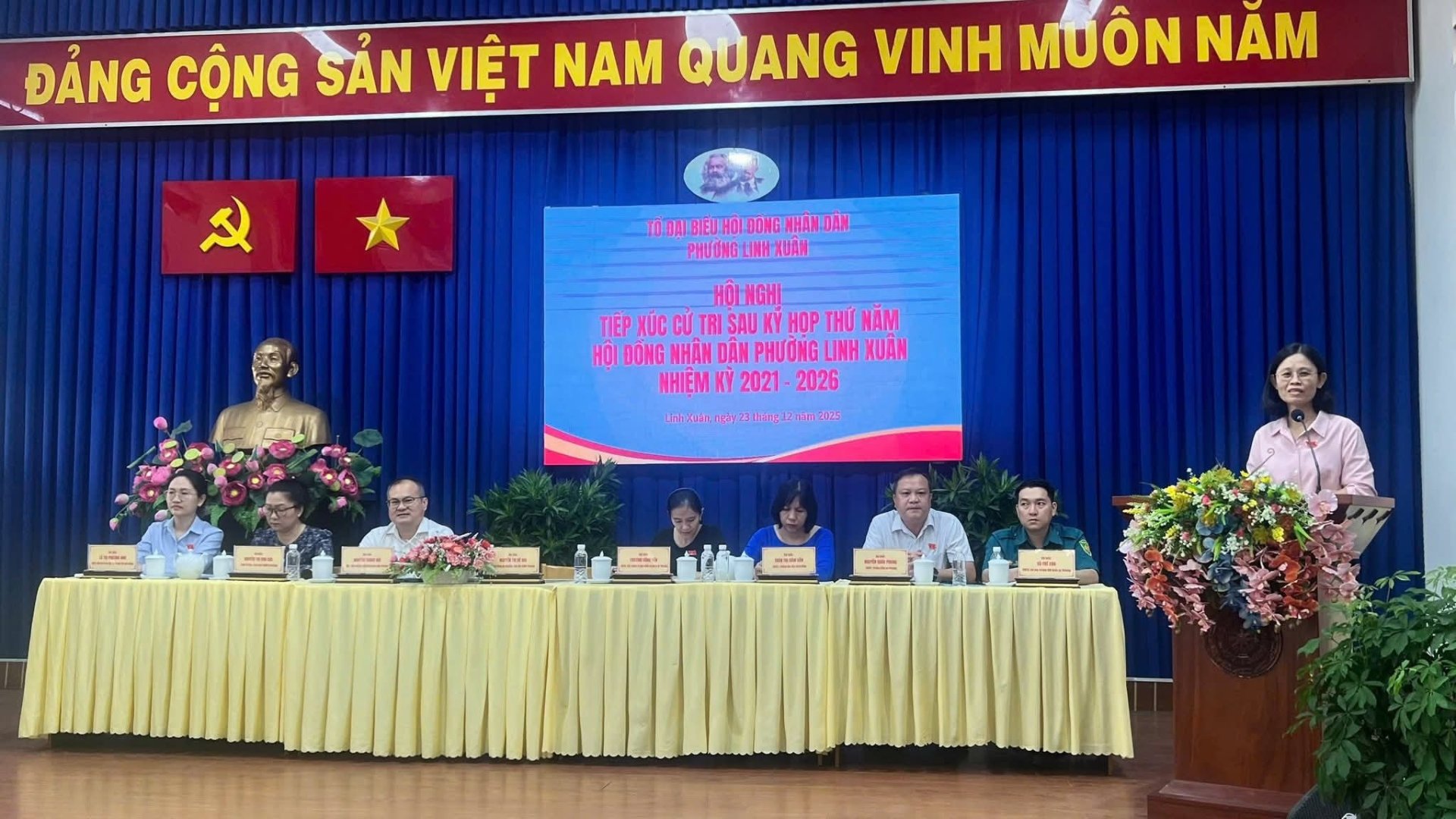 HỘI NGHỊ TIẾP XÚC CỬ TRI SAU KỲ HỌP THỨ NĂM CỦA HỘI ĐỒNG NHÂN DÂN PHƯỜNG, NHIỆM KỲ 2021 - 2026