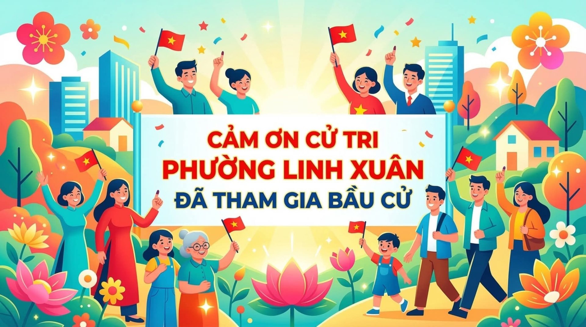 THƯ CẢM ƠN CỦA ỦY BAN BẦU CỬ PHƯỜNG LINH XUÂN