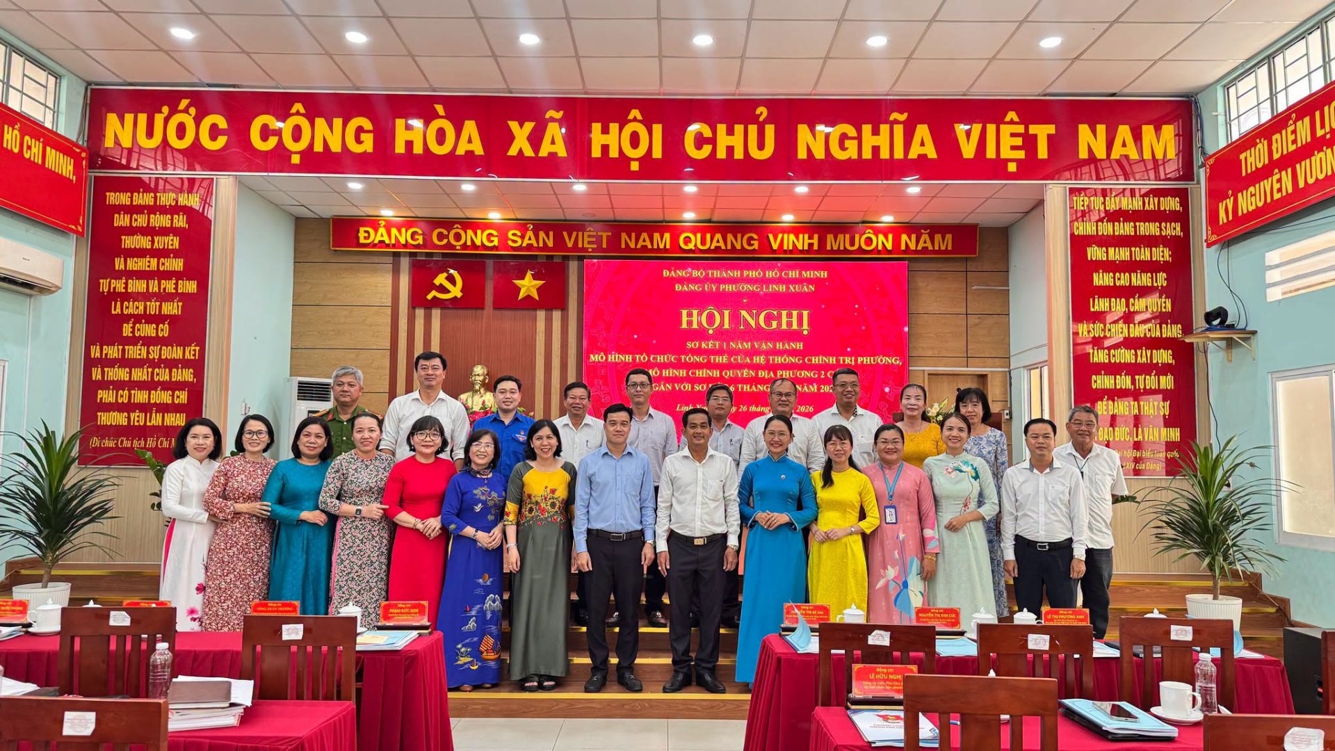 SƠ KẾT 01 NĂM VẬN HÀNH MÔ HÌNH TỔ CHỨC TỔNG THỂ CỦA HỆ THỐNG CHÍNH TRỊ, MÔ HÌNH CHÍNH QUYỀN ĐỊA PHƯƠNG 02 CẤP