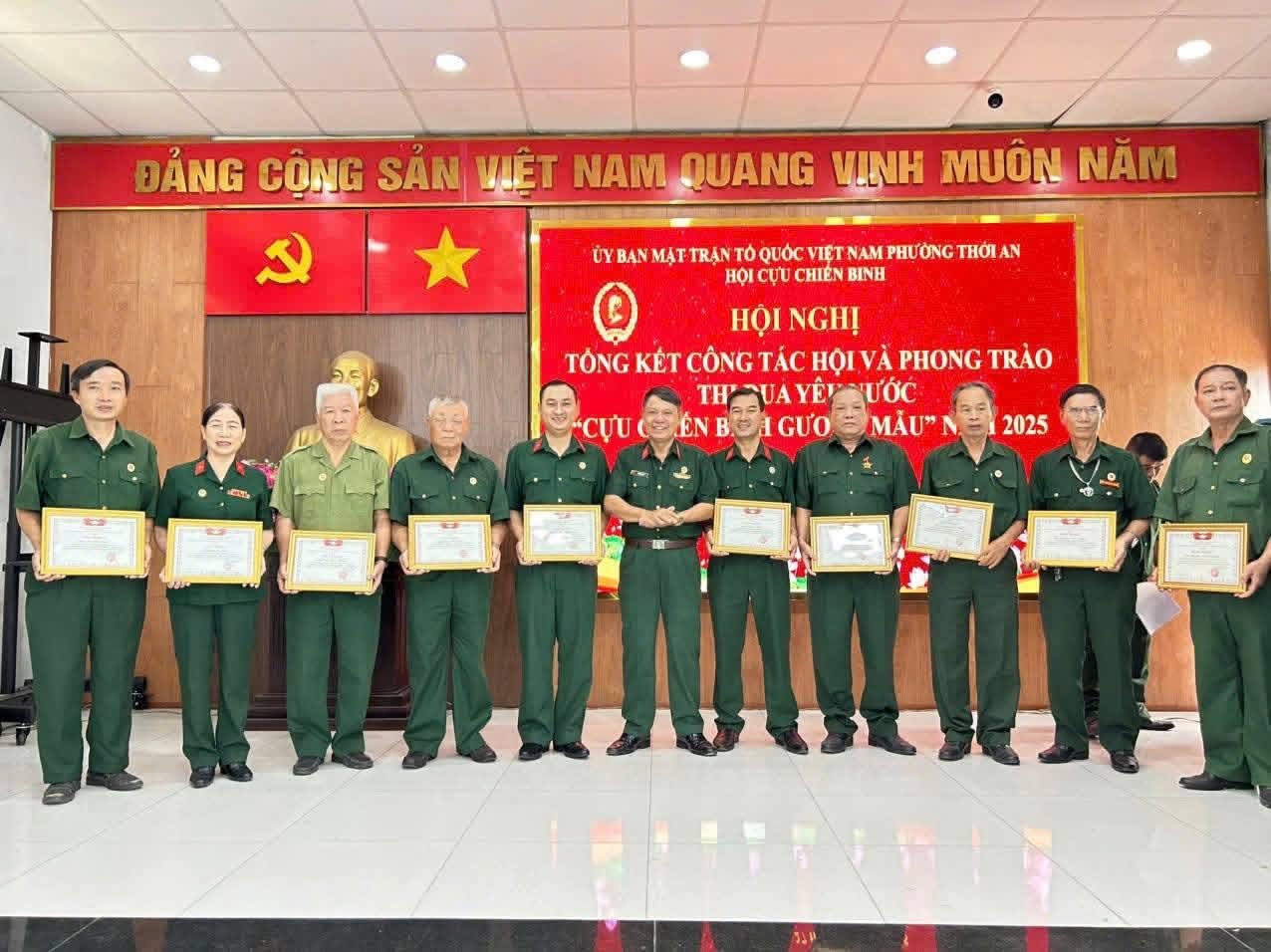 Hội Cựu chiến binh phường tổng kết công tác Hội và phong trào thi đua yêu nước "Cựu Chiến binh gương mẫu" năm 2025