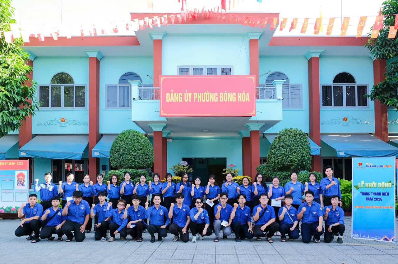 ĐOÀN PHƯỜNG ĐÔNG HÒA SÔI NỔI RA QUÂN THÁNG THANH NIÊN NĂM 2026