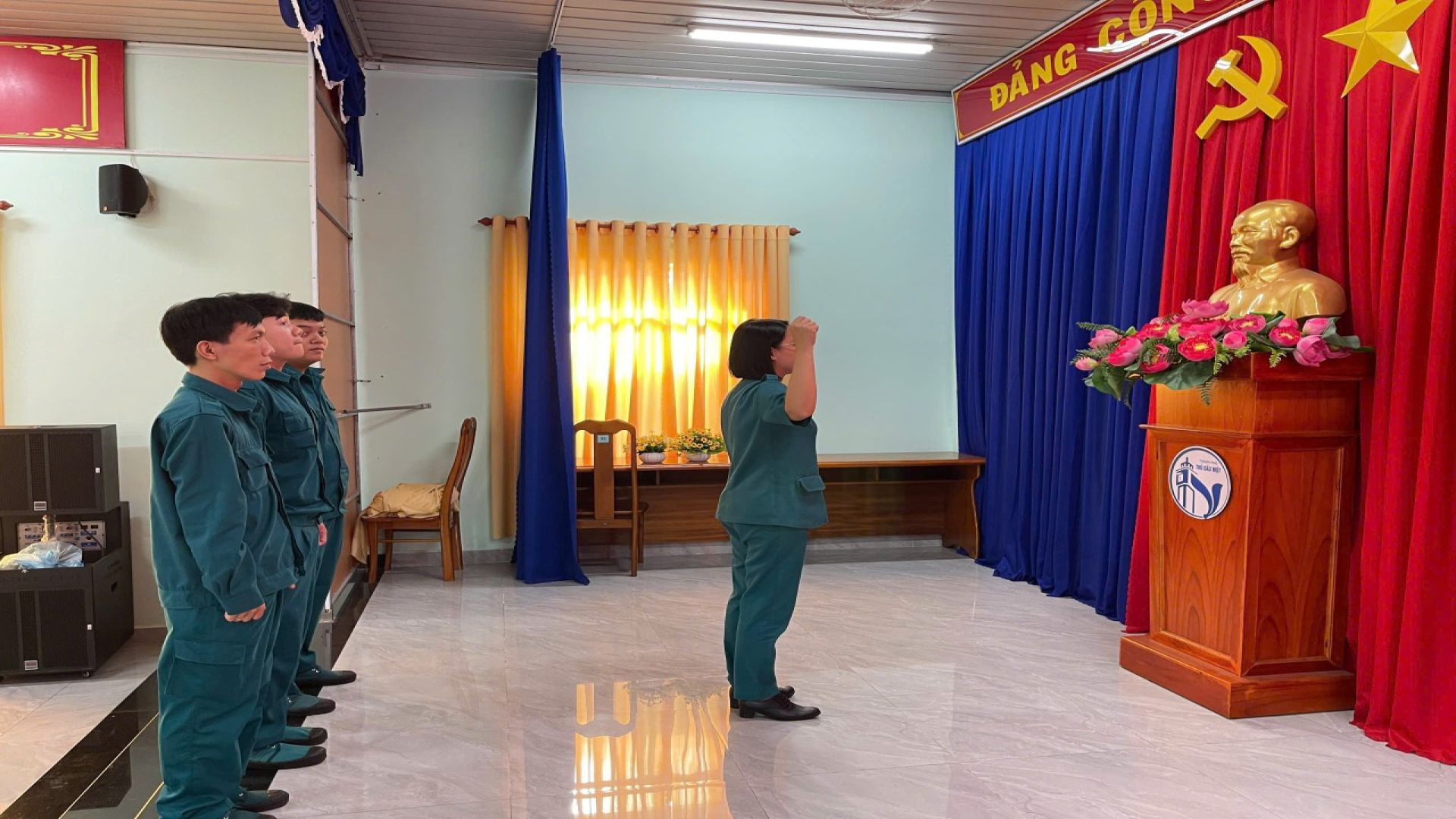 Chi Bộ Quân Sự Phường công bố Quyết định Bí thư Chi bộ Quân sự và tổ chức kết nạp Đảng viên mới