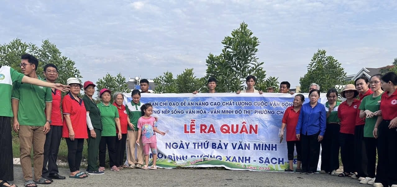 HỘI CHỮ THẬP ĐỎ PHƯỜNG CHÁNH NGHĨA TỔ CHỨC RA QUÂN VỆ SINH MÔI TRƯỜNG THỰC HIỆN HOẠT ĐỘNG "NGÀY THỨ BẢY VĂN MINH"