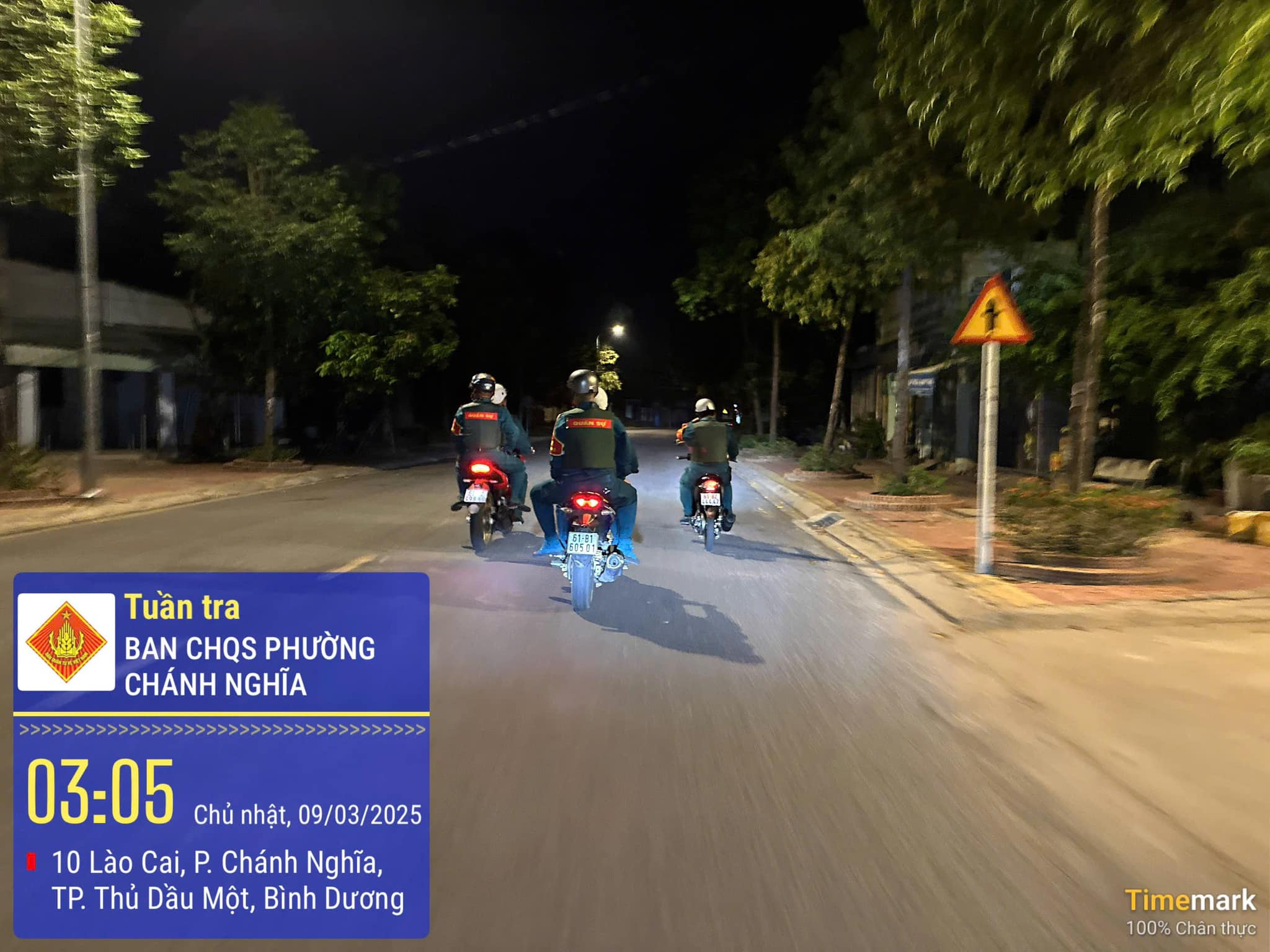 Lực Lượng Dân Quân phường duy trì công tác tuần tra bảo vệ an ninh trật tự