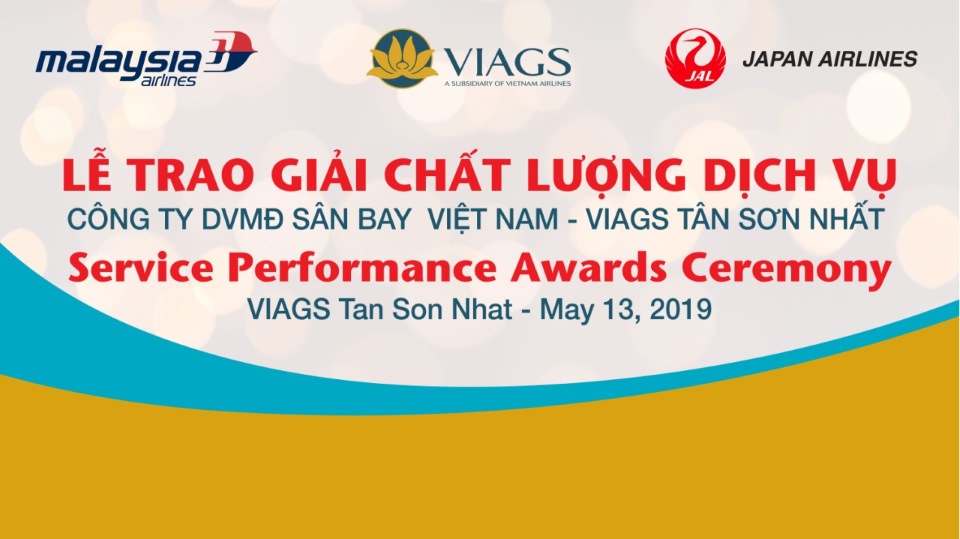VIAGS TAN SON NHAT RECEIVED THE 1st QUALITY SERVICE AWARD OF 5-STAR JAPAN AIRLINES AND MALAYSIA AIRLINES