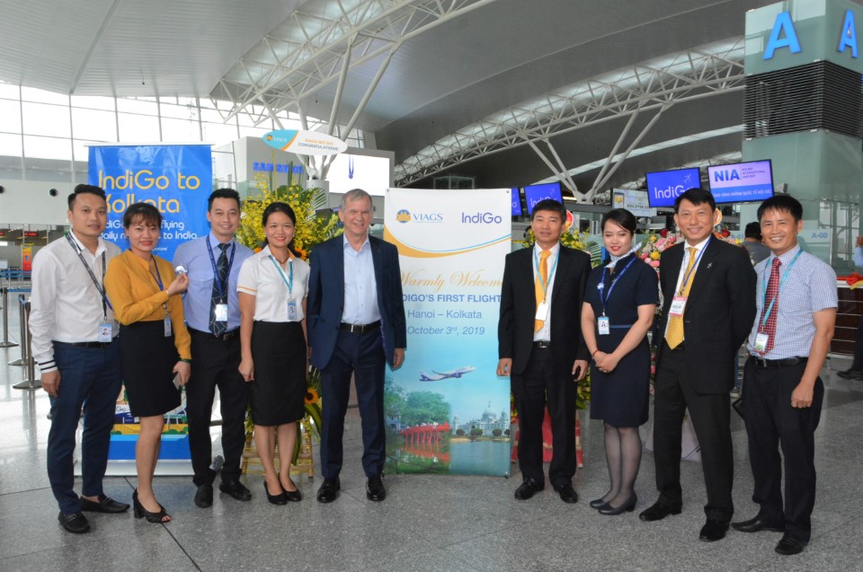 VIAGS Noi Bai welcome IndiGo's inaugural flights
