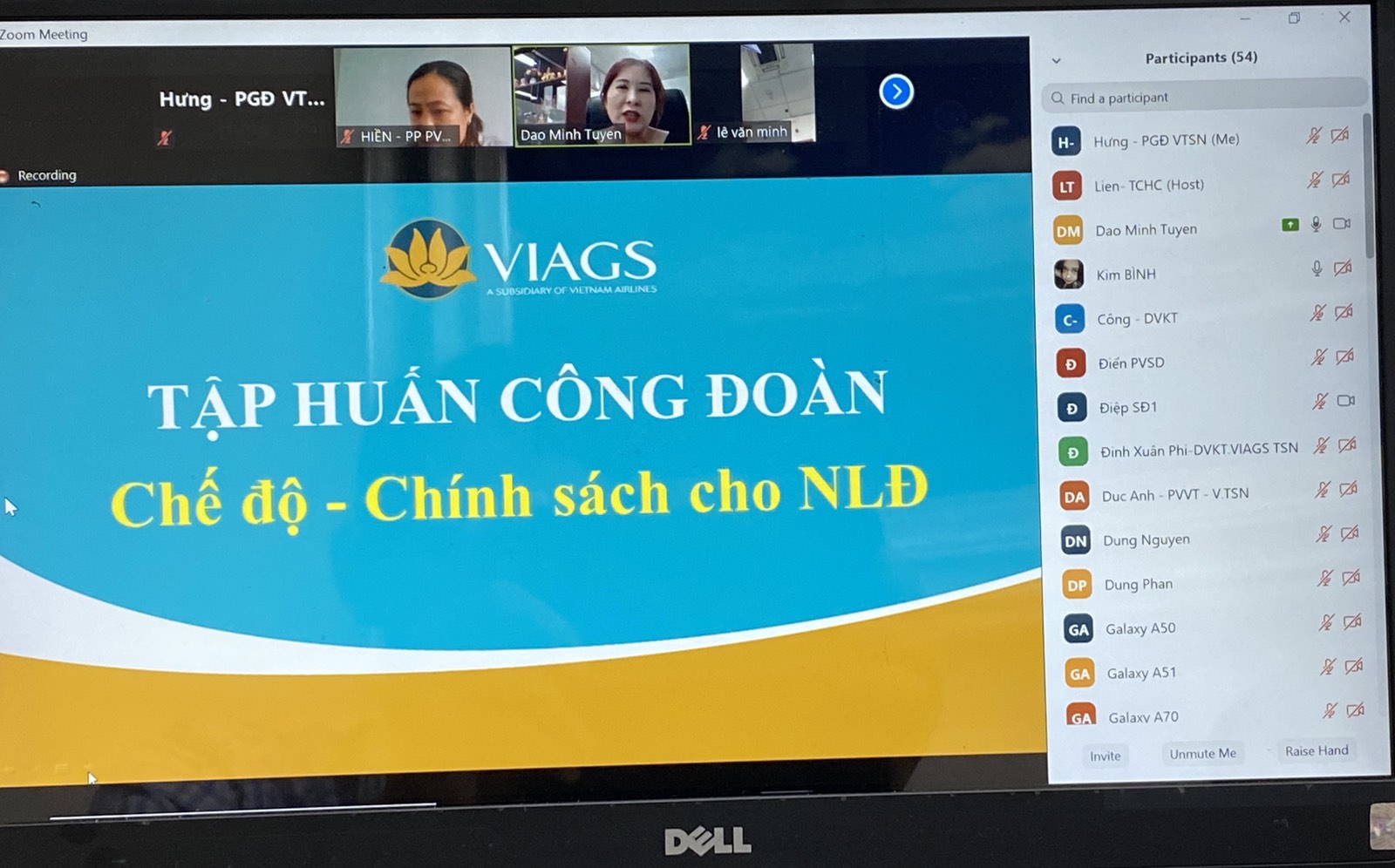 HÀNH ĐỘNG THÁNG CÔNG NHÂN, CÔNG ĐOÀN CƠ SỞ VIAGS TSN TỔ CHỨC CÁC LỚP TẬP HUẤN KỸ NĂNG NGHIỆP VỤ CÔNG ĐOÀN VÀ AN TOÀN VỆ SINH LAO ĐỘNG