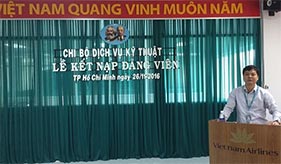 VIAGS TÂN SƠN NHẤT TỔ CHỨC LỄ KẾT NẠP ĐẢNG VIÊN MỚI