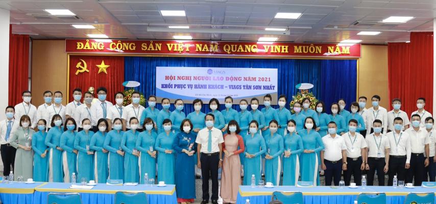 TRUNG TÂM PHỤC VỤ HÀNH KHÁCH - VIAGS TÂN SƠN NHẤT TỔ CHỨC THÀNH CÔNG HỘI NGHỊ NGƯỜI LAO ĐỘNG KHỐI PHỤC VỤ HÀNH KHÁCH 2021.