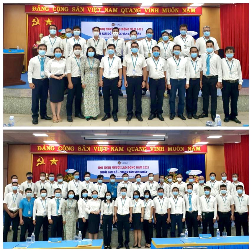 KHỐI VĂN PHÒNG VÀ KHỐI PHỤC VỤ SÂN ĐỖ VIAGS TÂN SỚN NHẤT TỔ CHỨC THÀNH CÔNG HỘI NGHỊ NGƯỜI LAO ĐỘNG NĂM 2021