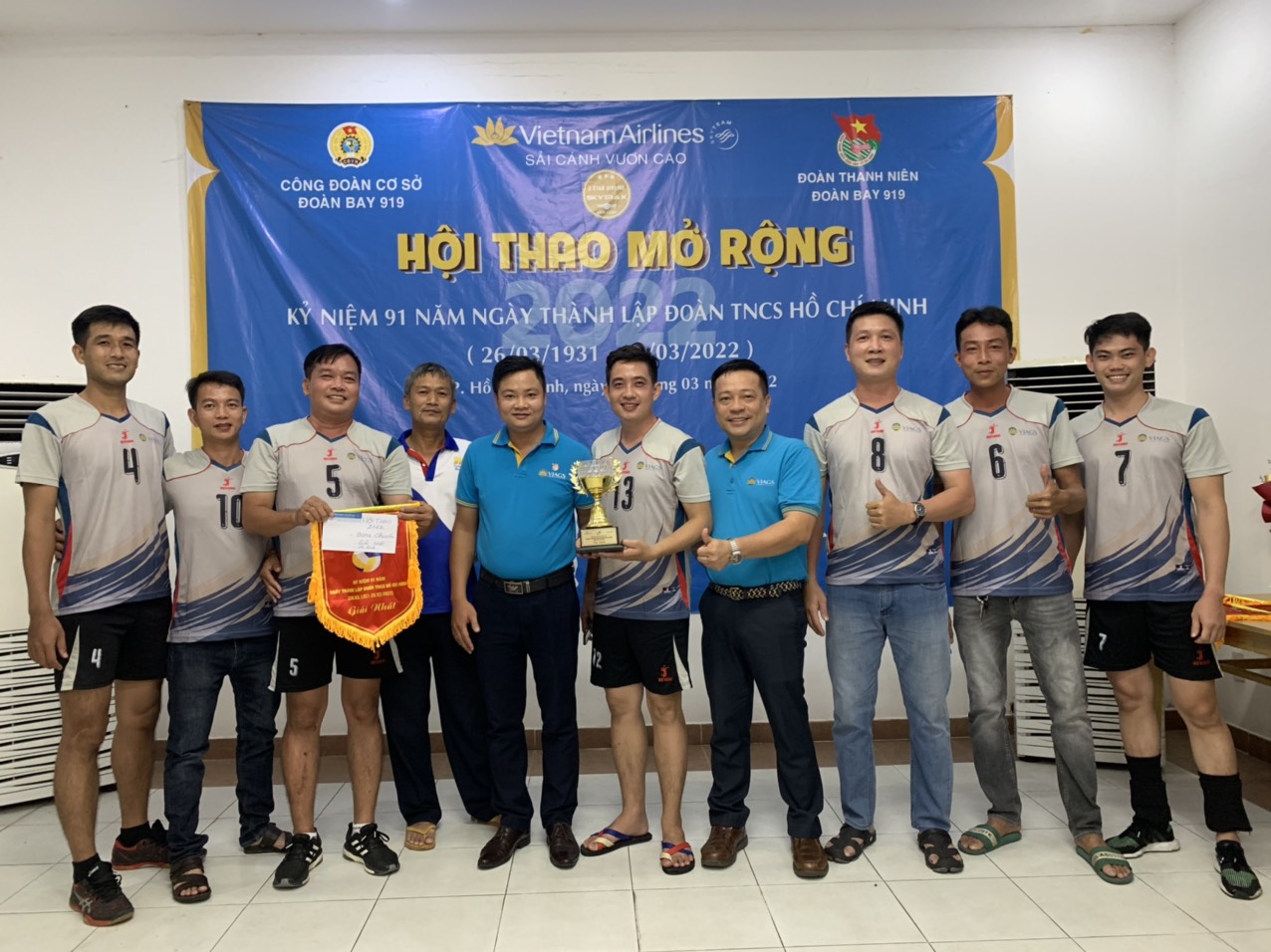 ĐỘI BÓNG CHUYỀN NAM VIAGS VÔ ĐỊCH HỘI THAO ĐOÀN BAY 919 MỞ RỘNG NĂM 2022