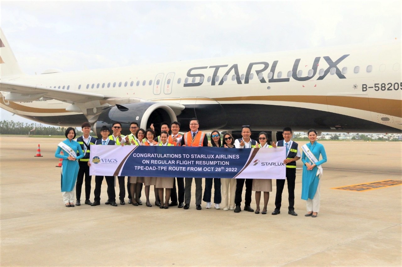 VIAGS ĐÀ NẴNG CHÀO ĐÓN SỰ TRỞ LẠI CỦA HÃNG HÀNG KHÔNG STARLUX AIRLINES (JX)