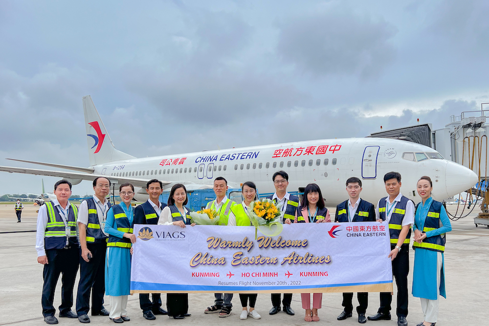 VIAGS WARMLY WELCOME CHINA EASTERN AIRLINES RESUMES REGULAR FLIGHTS TO HO CHI MINH CITY