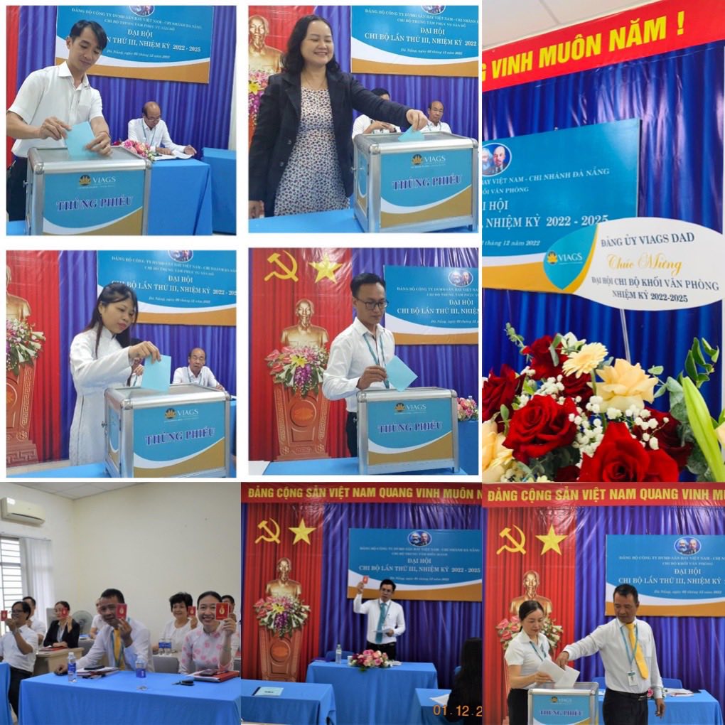 VIAGS DAD : CHI BỘ TTĐH, CHI BỘ KHỐI VĂN PHÒNG VÀ CHI BỘ TT.PVSĐ TỔ CHỨC THÀNH CÔNG ĐẠI HỘI CHI BỘ NHIỆM KỲ 2022-2025