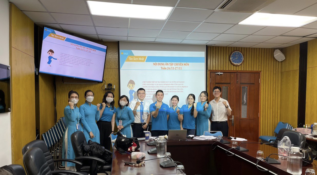ĐỘI HKQN - TT PVHK VIAGS TSN TỔ CHỨC ÔN LUYỆN CHUYÊN MÔN CHO TOÀN BỘ NHÂN VIÊN MỚI