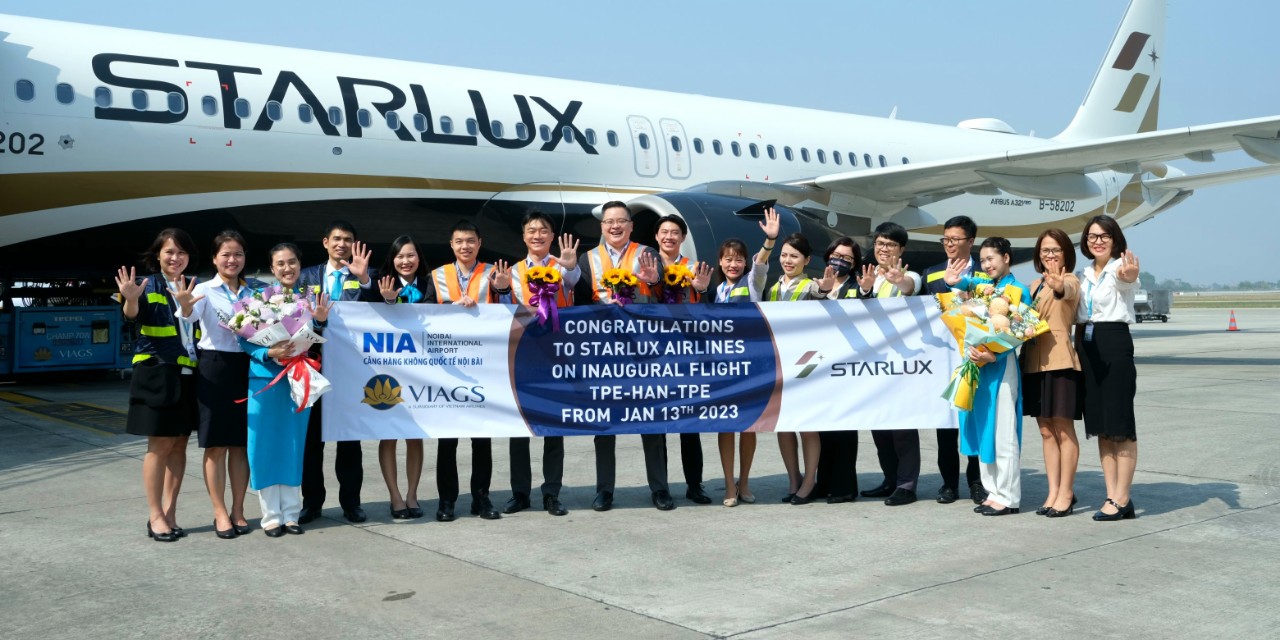 VIAGS NBA HÂN HOAN CHÀO ĐÓN HÃNG HK STARLUX AIRLINES KHAI TRƯƠNG ĐƯỜNG BAY TPE-HAN-TPE.