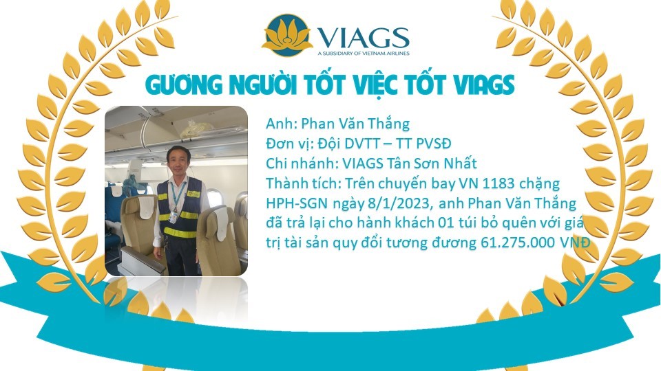 ĐỘI PVTT - TT PVSĐ VIAGS TÂN SƠN NHẤT LIÊN TIẾP TRẢ LẠI TÀI SẢN CÓ GIÁ TRỊ CAO CHO HÀNH KHÁCH