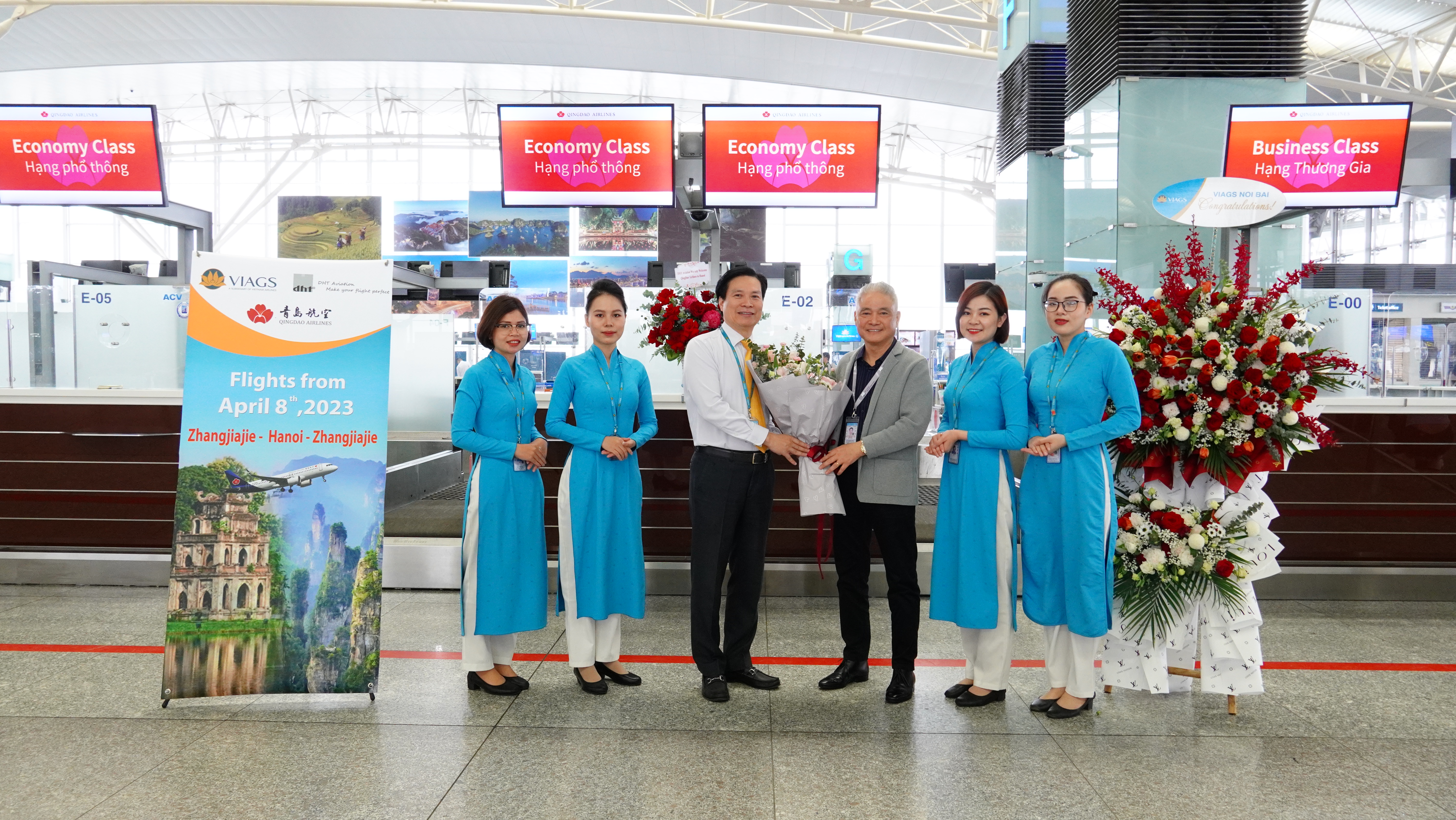VIAGS NBA CHÀO MỪNG HÃNG HK QINGDAO AIRLINES KHAI TRƯƠNG ĐƯỜNG BAY DYG-HAN-DYG.