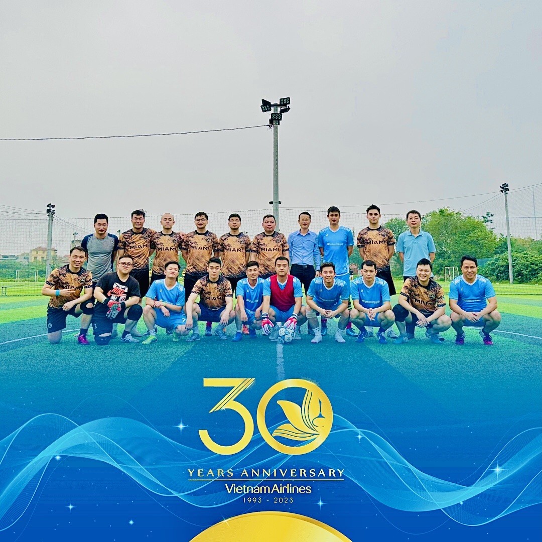 TRUNG TÂM KIỂM SOÁT TẢI GIAO LƯU THỂ THAO CHÀO MỪNG KỶ NIẾM 30 NĂM THÀNH LẬP HÃNG HÀNG KHÔNG QUỐC GIA VIỆT NAM