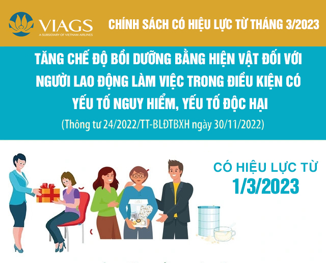 NGƯỜI LAO ĐỘNG LÀM VIỆC TRONG ĐIỀU KIỆN CÓ YẾU TỐ NGUY HIỂM, ĐỘC HẠI ĐƯỢC TĂNG CHẾ ĐỘ BỒI DƯỠNG BẰNG HIỆN VẬT