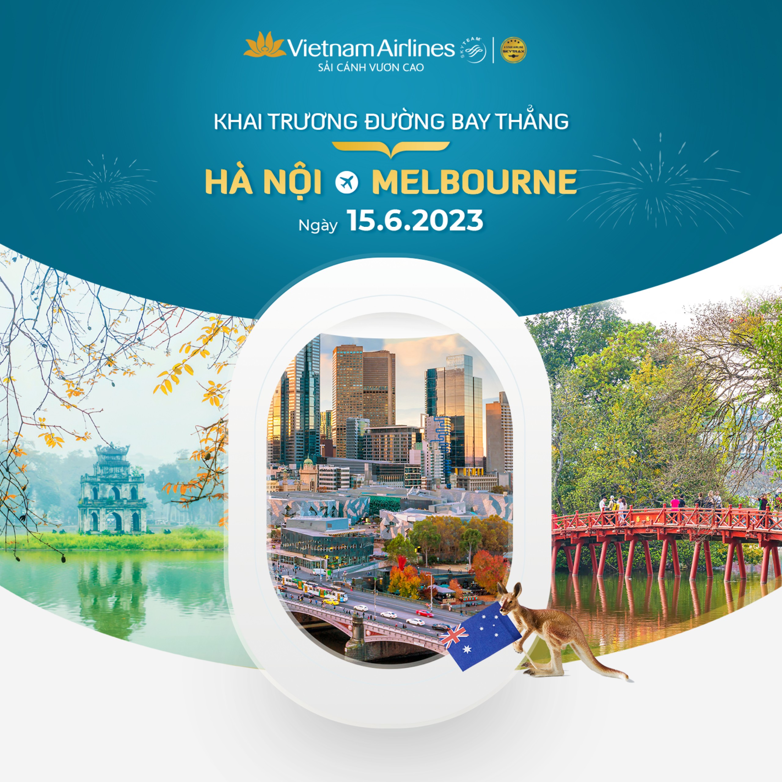 VIETNAM AIRLINES KHAI TRƯƠNG ĐƯỜNG BAY HÀ NỘI – MELBOURNE.