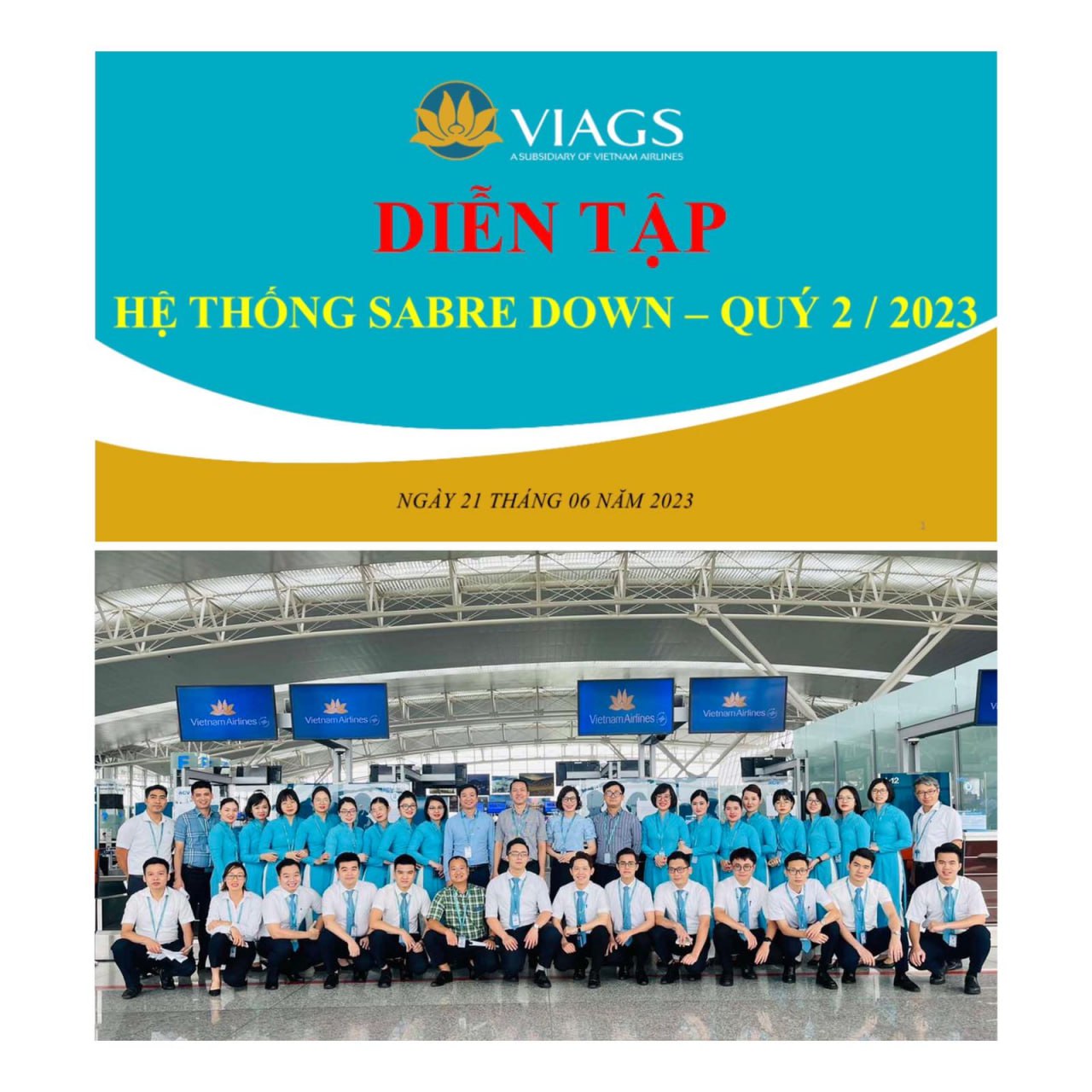DIỄN TẬP ỨNG PHÓ BẤT THƯỜNG KHI HỆ THỐNG SABRE DOWN TẠI VIAGS NBA