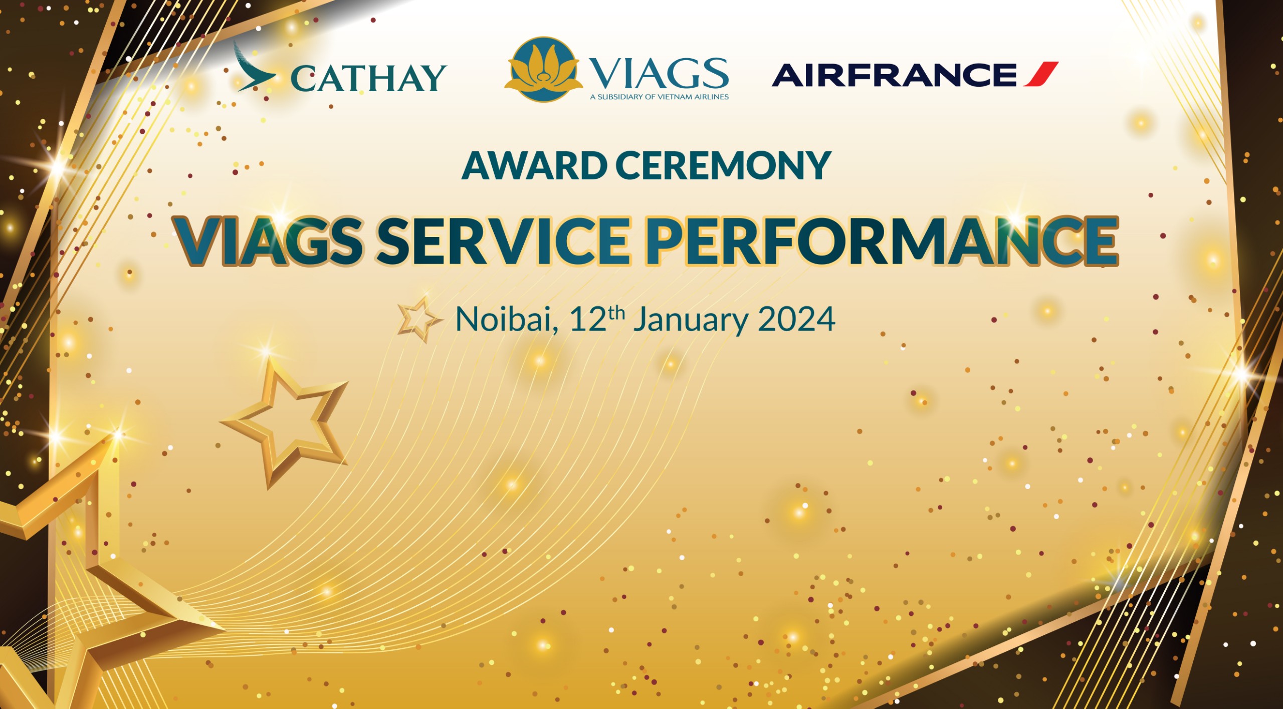 CBNV VIAGS NỘI BÀI VINH DỰ ĐÓN NHẬN CÁC GIẢI THƯỞNG CHẤT LƯỢNG DV CỦA HÃNG HK CATHAY PACIFIC VÀ AIR FRANCE