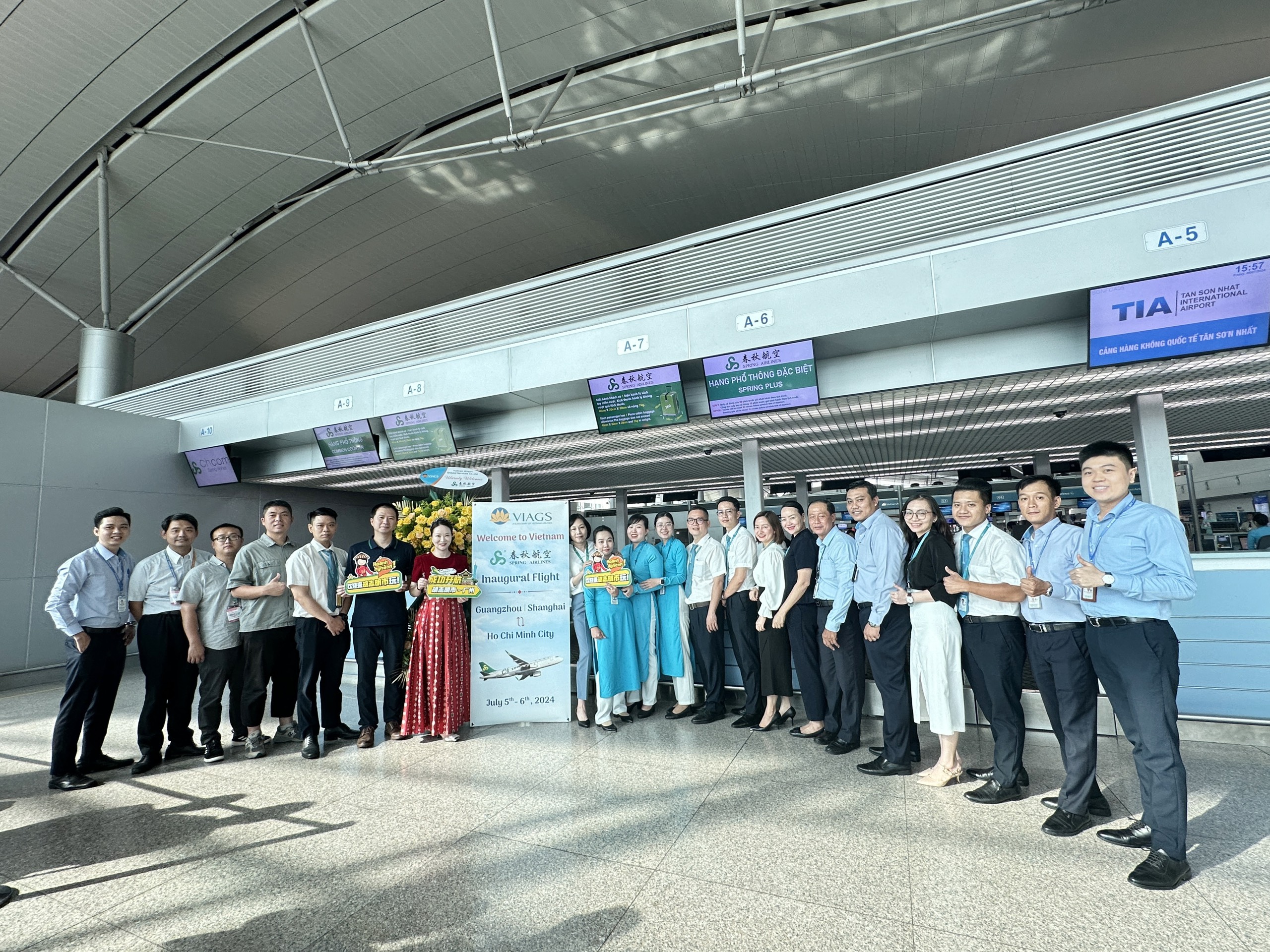 VIAGS WARMLY WELCOME SPRING AIRLINES OPERATING NEW FLIGHT ROUTES TO HO CHI MINH CITY