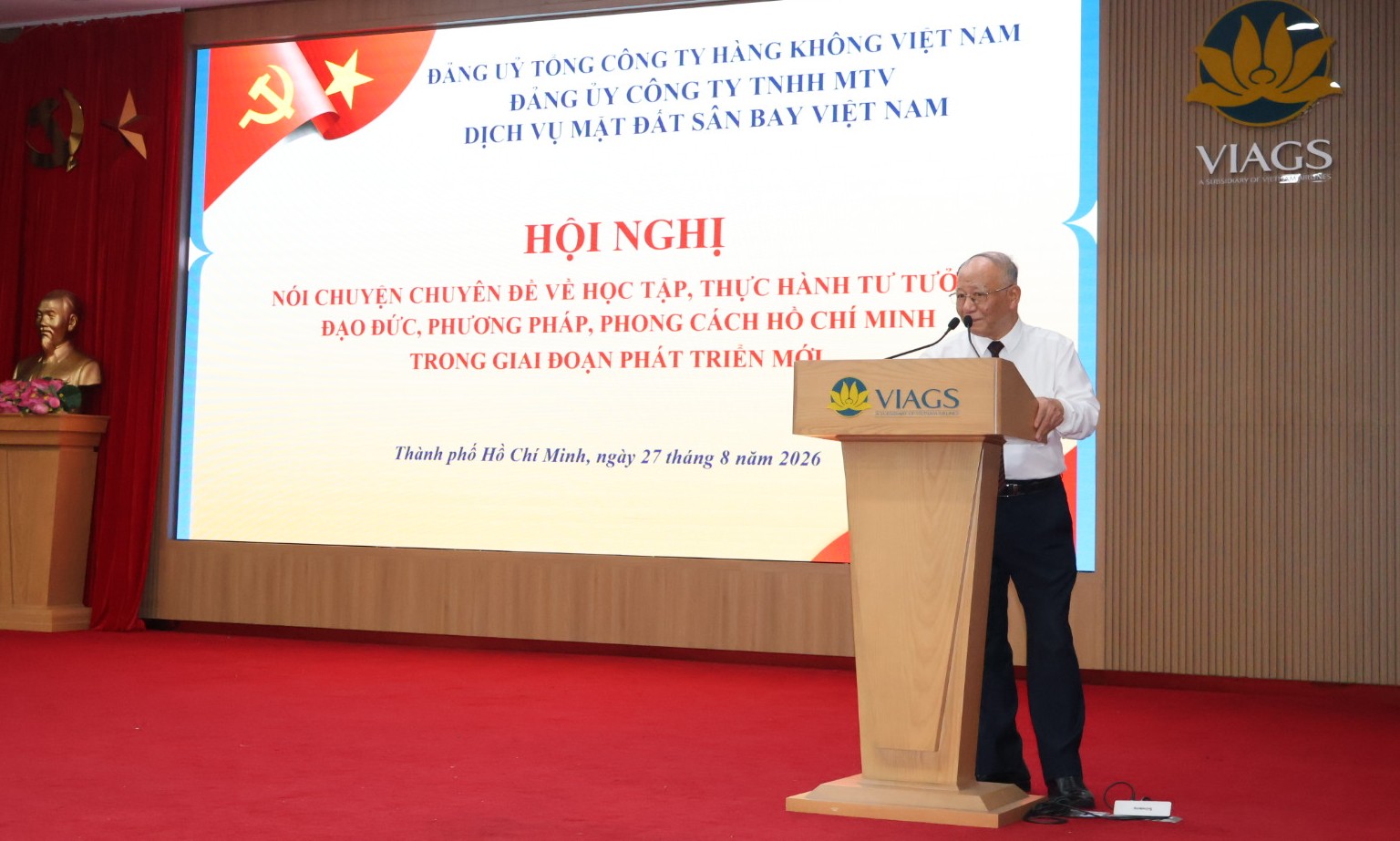ĐẢNG ỦY VIAGS TỔ CHỨC HỘI NGHỊ CHUYÊN ĐỀ VỀ HỌC TẬP VÀ THỰC HÀNH TƯ TƯỞNG, ĐẠO ĐỨC, PHONG CÁCH HỒ CHÍ MINH TRONG GIAI ĐOẠN PHÁT TRIỂN MỚI
