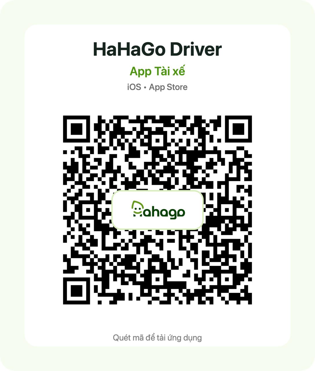 Mã QR tải ứng dụng tài xế HahaGo iOS